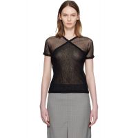 Paloma Wool Black Olimpia Mesh T-shirt 262648F110001