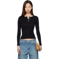 FLORE Black Jess Longsleeve T-shirt 262924F110024