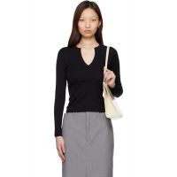FLORE Black Iman Longsleeve T-shirt 262924F110030