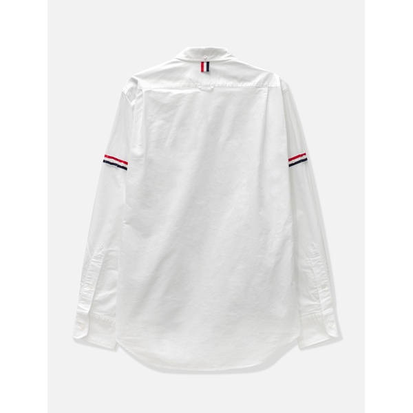톰브라운 톰브라운 Thom Browne White Oxford Striped Grosgrain Armband Classic Shirt 916803