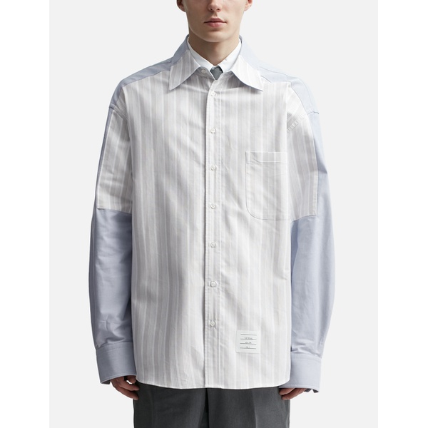 톰브라운 톰브라운 Thom Browne Oversized 4-Bar Rep Stripe Oxford Shirt 916835