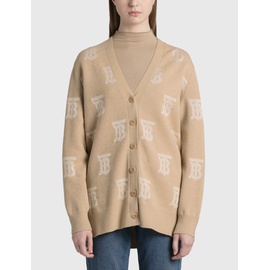 버버리 Burberry Monogram Wool Silk Blend Oversized Cardigan 862740