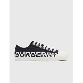 버버리 Burberry Logo Print Check Cotton Sneakers 302125