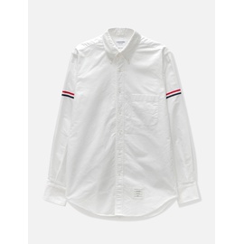 톰브라운 Thom Browne White Oxford Striped Grosgrain Armband Classic Shirt 916803