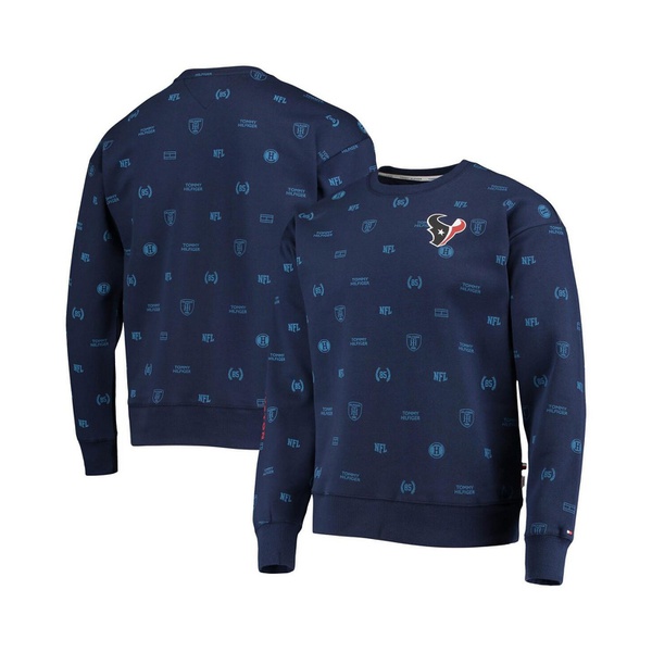 타미힐피거 Tommy Hilfiger Mens Navy Houston Texans Reid Graphic Pullover Sweatshirt 13927334