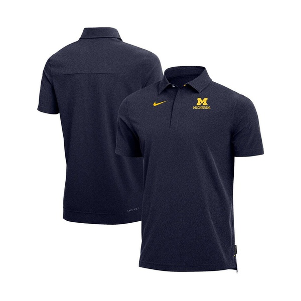 나이키 Nike Mens Heathered Navy Michigan Wolverines 2022 Coaches Performance Polo Shirt 15308048