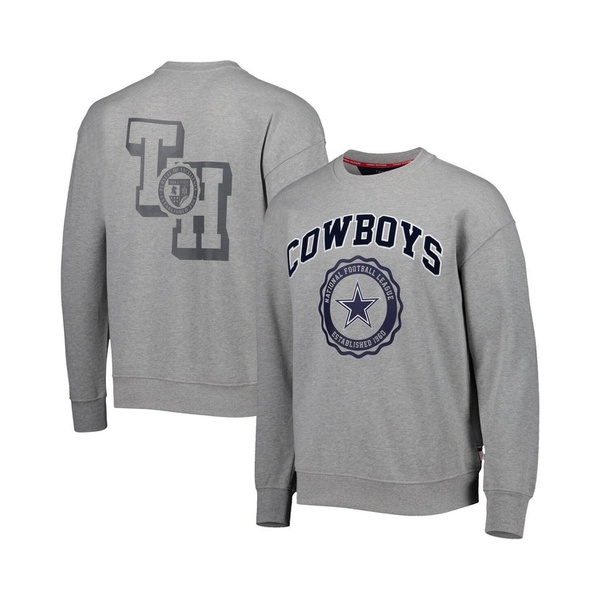 타미힐피거 Tommy Hilfiger Mens Heather Gray Dallas Cowboys Ronald Crew Sweatshirt 15698108