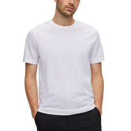 휴고 Hugo Boss Boss Mens Cotton-Blend Bubble-Jacquard Structure T-shirt 15662109