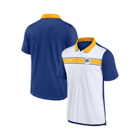 Nike Mens White Royal Seattle Mariners Rewind Stripe Polo Shirt 16219713