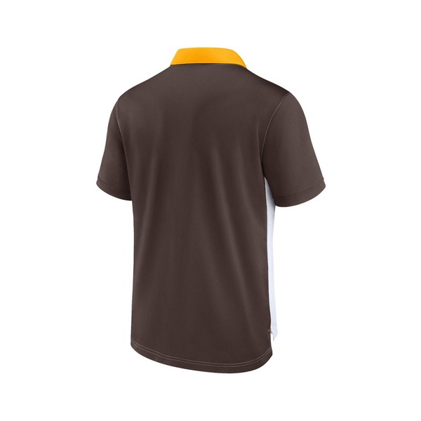 나이키 Nike Mens White Brown San Diego Padres Rewind Stripe Polo Shirt 16293774
