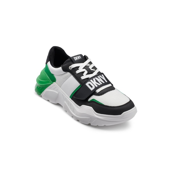 DKNY DKNY Mens Mixed Media Runner with Front Logo Strap Sneakers 16682392