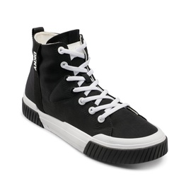 DKNY Mens Nylon Two Tone Branded Sole Hi Top Sneakers 16682395
