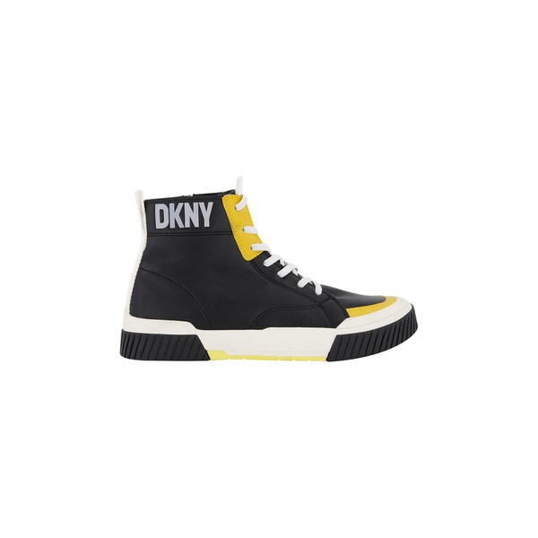 DKNY DKNY Mens Side Zip Hi Top Two Tone Branded Sole Logo Sneakers 17063916