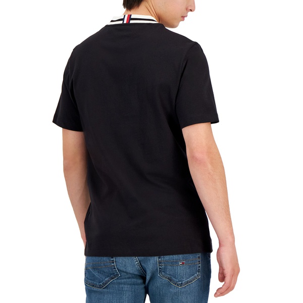 타미힐피거 Tommy Hilfiger Mens Embroidered Laurel Logo Cotton T-Shirt 16917486