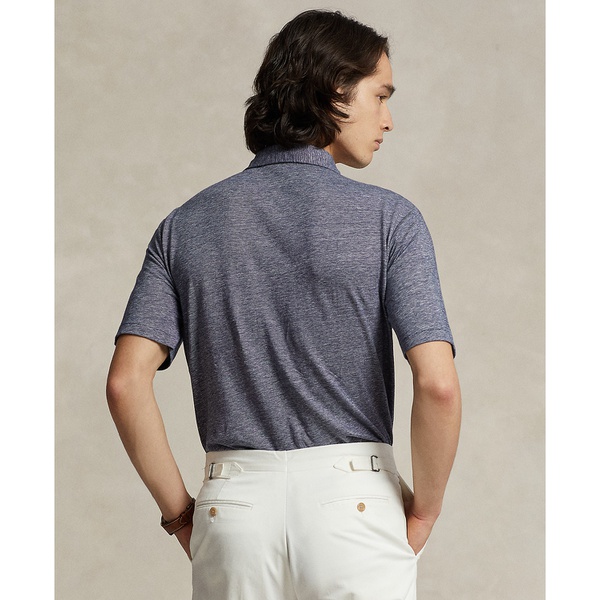 폴로랄프로렌 폴로 랄프 로렌 Polo Ralph Lauren Mens Classic-Fit Cotton-Linen Mesh Polo Shirt 16383633