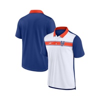 Nike Mens White Royal New York Mets Rewind Stripe Polo Shirt 16219706