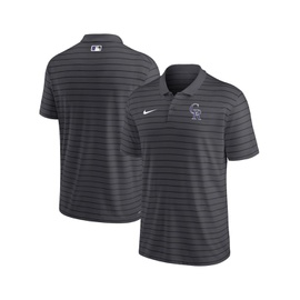 Nike Mens Charcoal Colorado Rockies Authentic Collection Victory Striped Performance Polo Shirt 16385210
