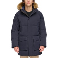Tommy Hilfiger Mens Long Quilted Parka with Removable Faux-Fur Trim 16207100