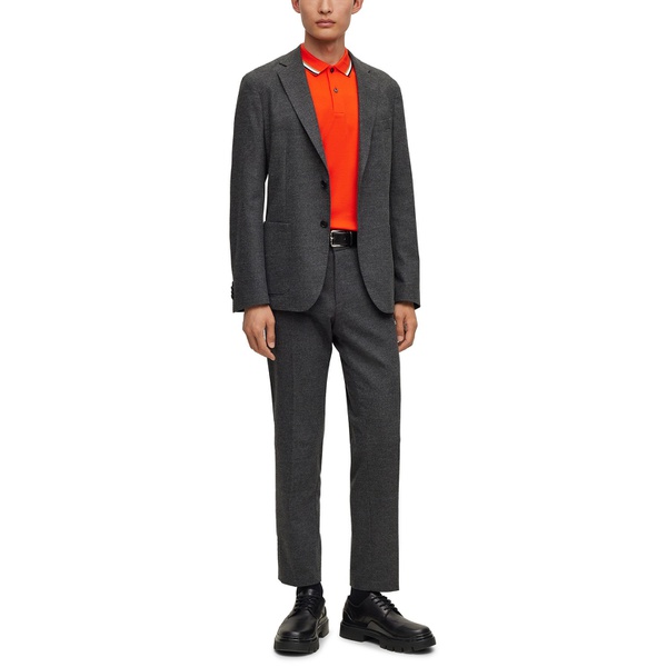 휴고보스 휴고 Hugo Boss Mens Slim-Fit Striped Collar Polo Shirt 16559303