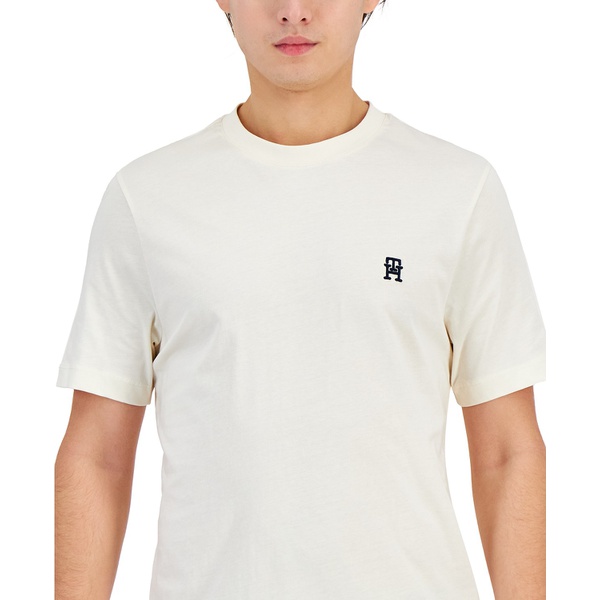 타미힐피거 Tommy Hilfiger Mens Short Sleeve Crewneck Monogram T-Shirt 16917495