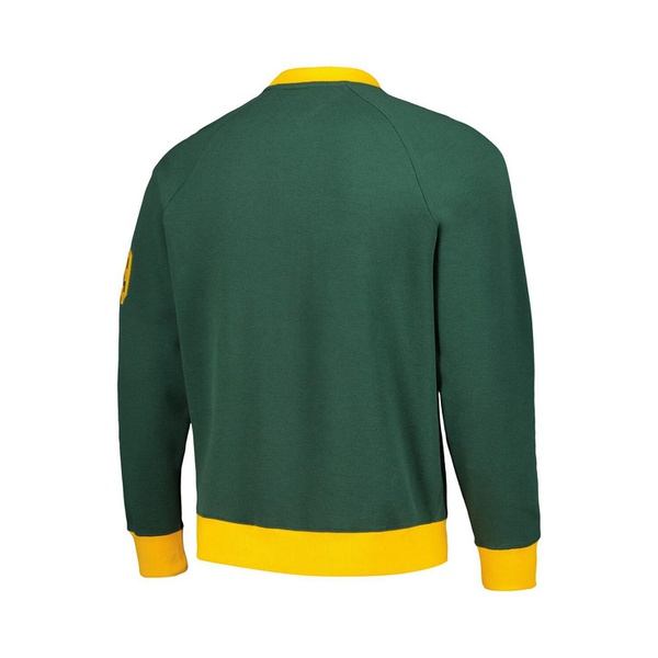 타미힐피거 Tommy Hilfiger Mens Green Gold Green Bay Packers Reese Raglan Tri-Blend Pullover Sweatshirt 17258994