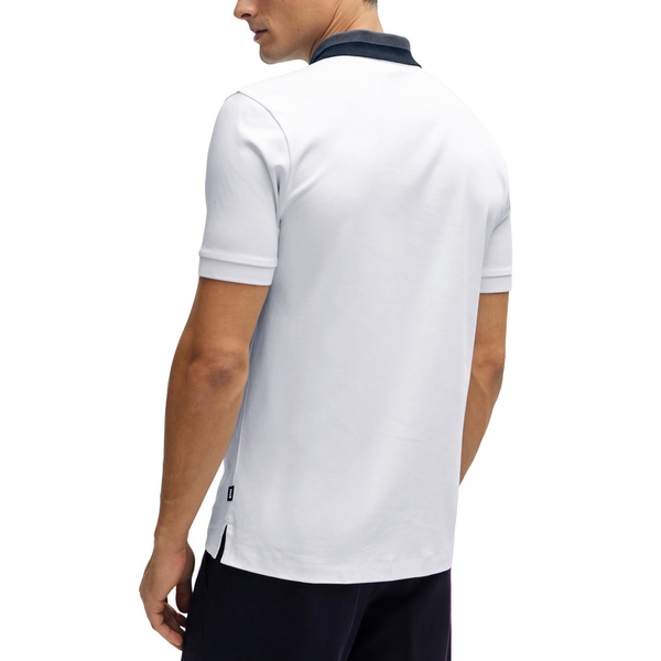 휴고보스 휴고 Hugo Boss Mens Color-Blocked Collar Slim-Fit Polo Shirt 17499090