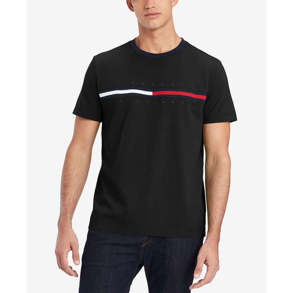 타미힐피거 Tommy Hilfiger Mens Big & Tall Tino Logo Short Sleeve T-Shirt 10526834