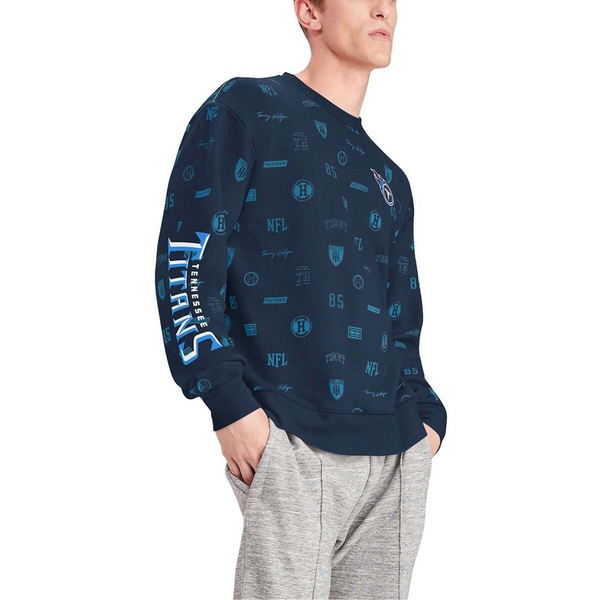타미힐피거 Tommy Hilfiger Mens Navy Tennessee Titans Reid Graphic Pullover Sweatshirt 13462290