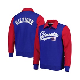 Tommy Hilfiger Mens Royal Red New York Giants Aiden Quarter-Zip Top 15399849