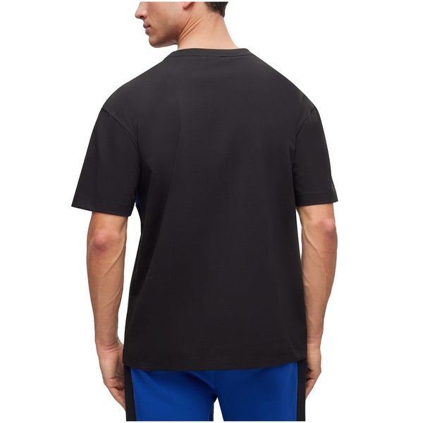 휴고보스 휴고 Hugo Boss Mens Cotton-Blend Relaxed-Fit Color-Blocking T-shirt 15661785
