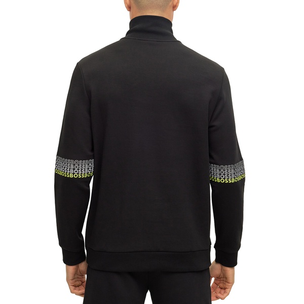 휴고보스 휴고 Hugo Boss Mens Multi-Colored Logo Zip-Neck Sweatshirt 15476109