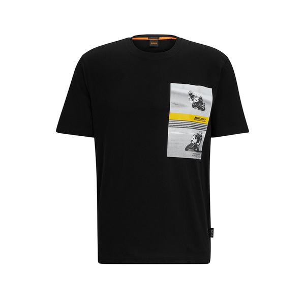 휴고보스 휴고 Hugo Boss Mens Motorbike-Racing Print Relaxed-Fit T-shirt 15661891