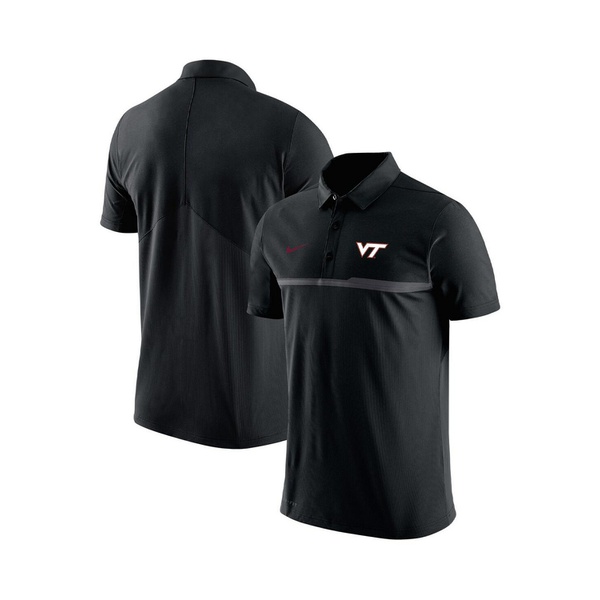 나이키 Nike Mens Black Virginia Tech Hokies Coaches Performance Polo Shirt 16780231