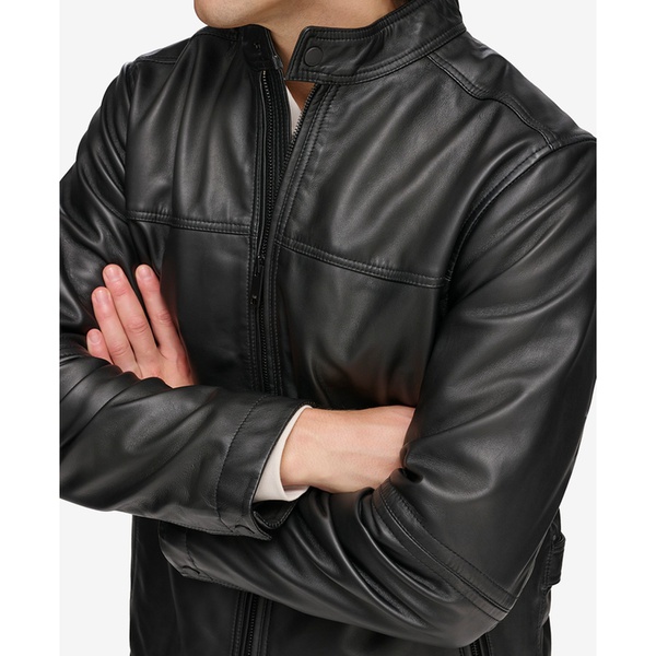 DKNY DKNY Mens Leather Racer Jacket 16207160