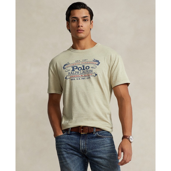 폴로랄프로렌 폴로 랄프 로렌 Polo Ralph Lauren Mens Classic-Fit Graphic Slub Jersey T-Shirt 15890236