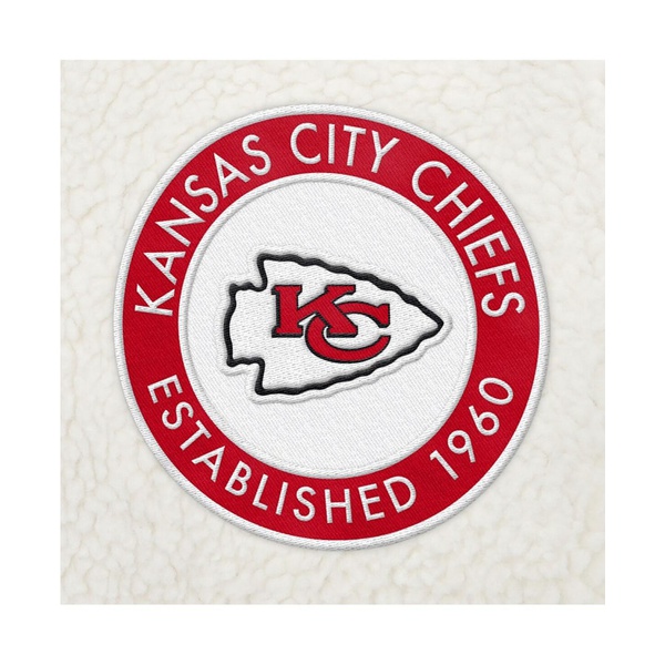 타미힐피거 Tommy Hilfiger Mens Cream Kansas City Chiefs Jordan Sherpa Quarter-Zip Sweatshirt 17245680