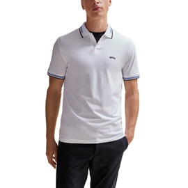 휴고 Hugo Boss Mens Branded Undercollar Slim-Fit Polo Shirt 15662091