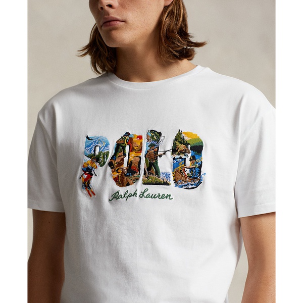 폴로랄프로렌 폴로 랄프 로렌 Polo Ralph Lauren Mens Classic-Fit Graphic Logo Jersey T-Shirt 16833414