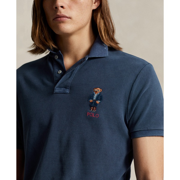 폴로랄프로렌 폴로 랄프 로렌 Polo Ralph Lauren Mens Custom Slim Polo Bear Mesh Polo Shirt 16799875