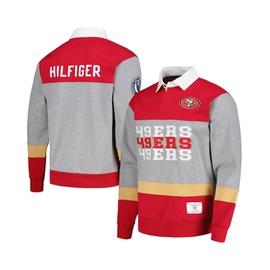 Tommy Hilfiger Mens Scarlet San Francisco 49ers Connor Oversized Rugby Long Sleeve Polo Shirt 17959206