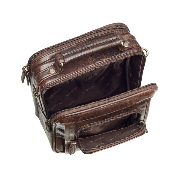  Mancini Arizona Collection Large Unisex Bag with Rear Zippered Organizer 12346039