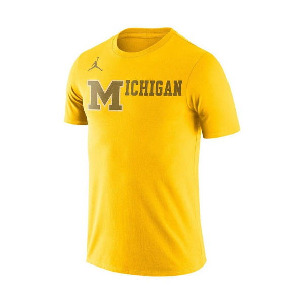 Jordan Mens Maize Michigan Wolverines Basketball R에트로 ETRO 2-Hit T-shirt 13492218