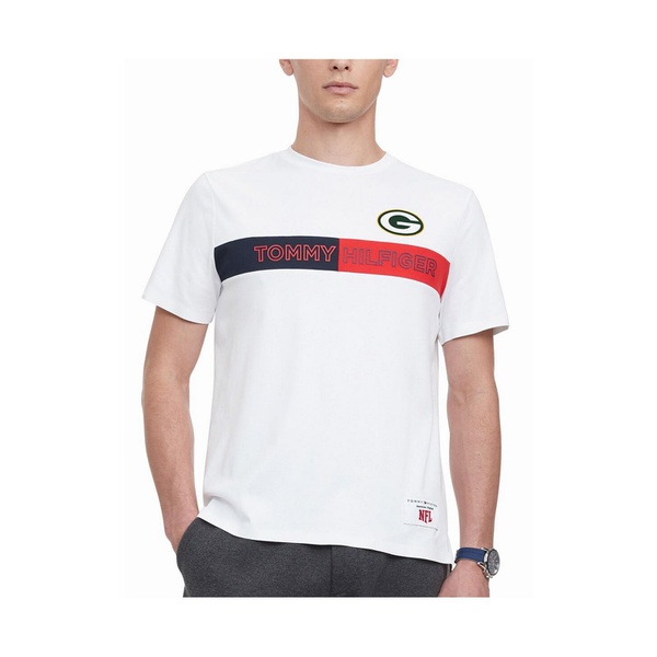 타미힐피거 Tommy Hilfiger Mens White Green Bay Packers Core T-shirt 13666833