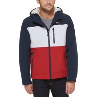 Tommy Hilfiger Mens Sherpa-Lined Softshell Hooded Jacket 12563157