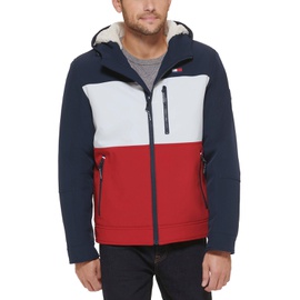 Tommy Hilfiger Mens Sherpa-Lined Softshell Hooded Jacket 12563157