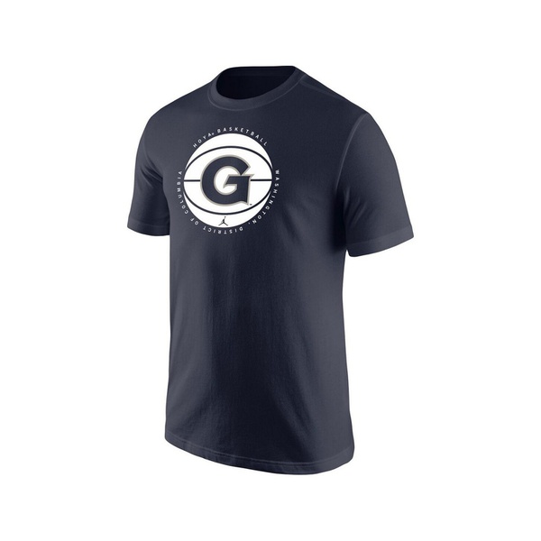  Jordan Mens Navy Georgetown Hoyas Basketball Logo T-shirt 16074253