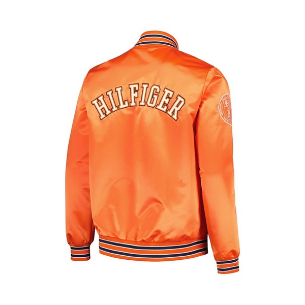 타미힐피거 Tommy Hilfiger Mens Orange Denver Broncos Elliot Varsity Full-Snap Jacket 16329739