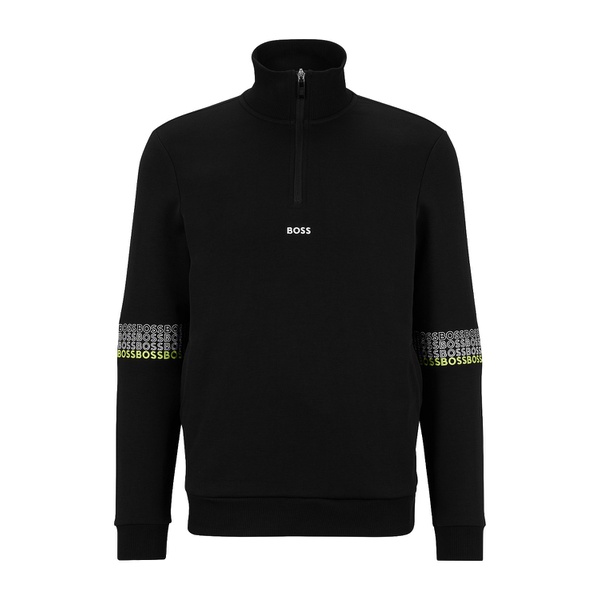 휴고보스 휴고 Hugo Boss Mens Multi-Colored Logo Zip-Neck Sweatshirt 15476109