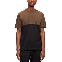 휴고 Hugo Boss Mens Color-Blocked Regular-Fit T-shirt 15661896