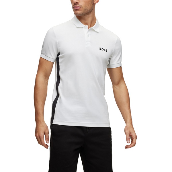 휴고보스 휴고 Hugo Boss Mens Logo Tape Slim-Fit Polo Shirt 16547676